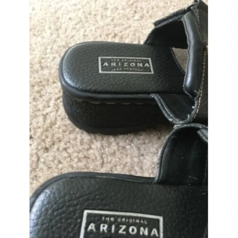 Arizona Jean Company Girls Slides Sandals Dark Brown Black Size 1
